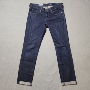 AG Adriano Goldschmied The Stevie Roll Up Slim Straight Jeans Size 26R